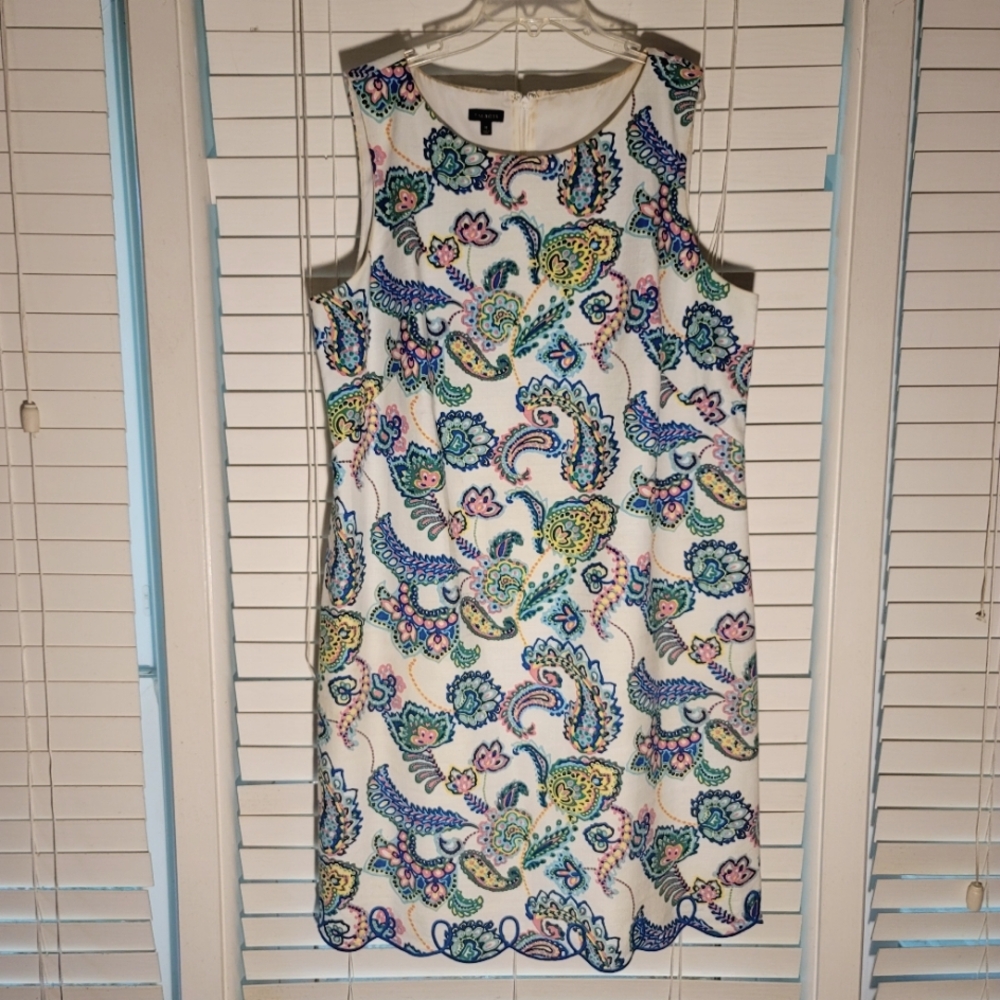 Talbots Multi Color Summer Sleeveless Dress SZ 18